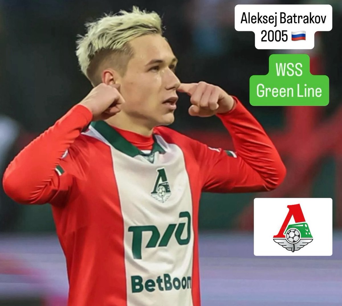 WSScouting's tweet image. WSS Gree Line 🟢
Aleksej Batrakov 2005 🇷🇺 - FK Lokomotiv Moskva 🇷🇺 #batrakov #russia #mockba #premerleague @alexey_batrakov_83 #rzdarena