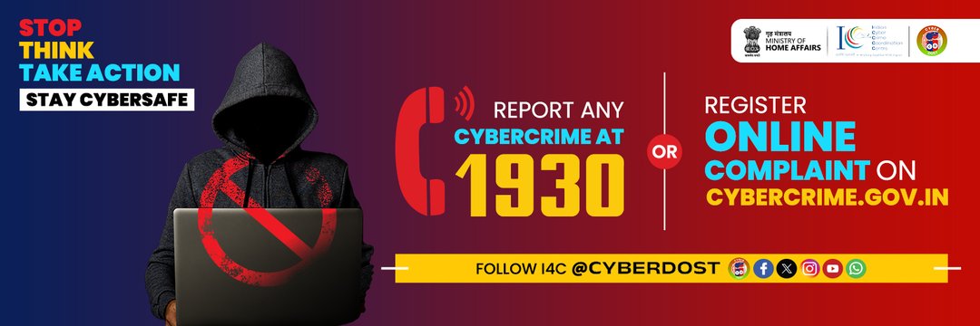 JmuKmrPolice's tweet photo. A major threat is growing in the online space: leaking, misusing, or threatening someone with their private photos or videos without consent.
If you have fallen victim, report it immediately on https://t.co/I9dVWX5taW or dial 1930.
#14C, #MHA
#WomenSafety
#StopDigitalHarassment
#OnlineSafety
@AdgpArmedJK @SIAJKPolice
@Traffic_hqrs @RailwayPoliceJK
@KashmirPolice
@ZPHQJammu @igp_jammu @crimebranchjkp @DigJsk
@UHqrs @digrprange @rphqdkr_jkp @DIGCKRSGR @dig_north @DigSkr @KathuaPolice @sambapolice @Dis_Pol_Jammu @UdhampurPolice @REASIPOLICE @dpododa @SSPKishtwar @RambanPolice @RAJOURIPOLICE @Poonch_Police @SrinagarPolice @BudgamPolice @Gbl_Police @BaramullaPolice @SoporePolice @bandiporapolice @HandwaraP @policekulgam @AnantnagPolice @policekulgam @AwantiporPolice @ShopianPolice @ssppul