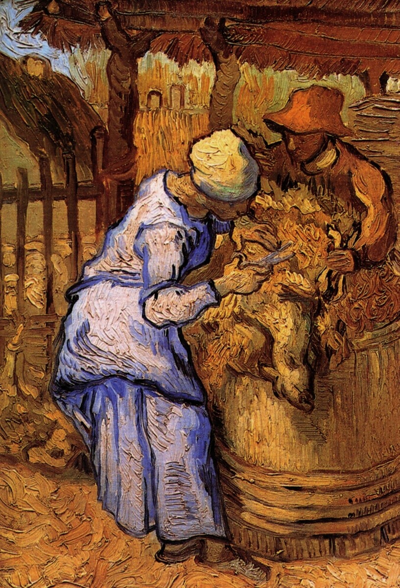 Sheep-Shearers, The after Millet - 1889 #artbots #vangogh