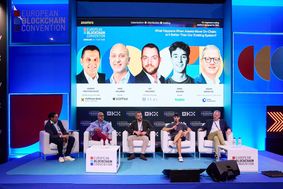 cletusEllijah's tweet photo. At #EBC11 the conversation focused on what truly shifts when assets move on chain. The speakers explored faster settlement, broader global access, and the emergence of a new financial infrastructure built for tokenized bonds, funds, and real-world instruments.
@RealFinOfficial naturally became the anchor of that discussion. Ivo Grigorov and the other panelists walked through how onchain systems introduce transparency, efficiency, and yield mechanics that traditional rails cannot replicate.
Their insights made it clear that the future of real-world assets will be shaped by platforms capable of delivering institutional structure with onchain precision.
Anyone trying to understand the next phase of tokenized finance should watch this session. It shows where the industry is heading and why RealFinance is positioned at the center of that shift.
🎥 Full session:
https://t.co/Qg0MCt2DtB…