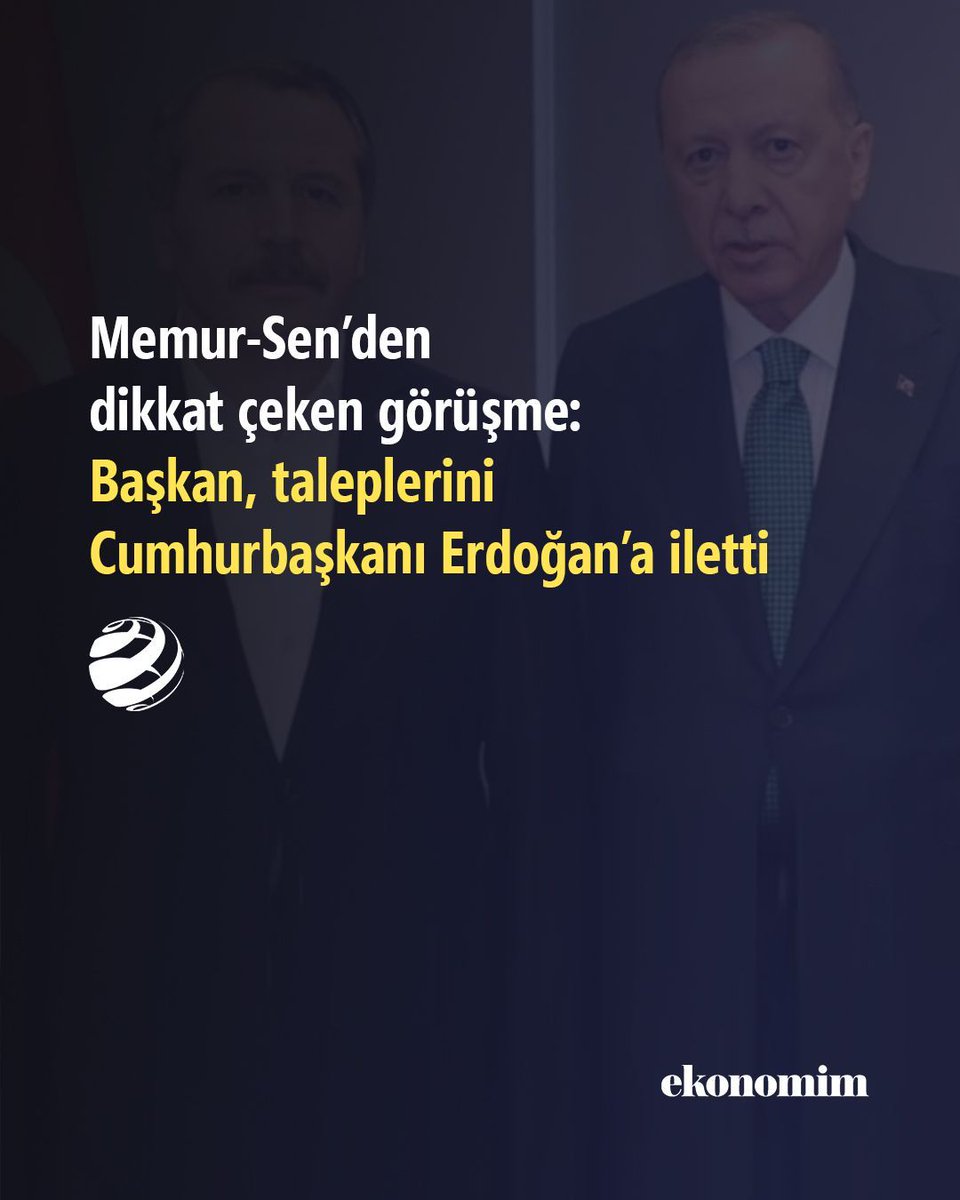 📍 Memur-Sen’den dikkat çeken görüşme: Başkan, taleplerini Cumhurbaşkanı Erdoğan’a iletti

👉🏻 Plan ve Bütçe Komisyonu'ndan geçen ek zam düzenlemesine ilişkin tartışmalar sürerken Memur-Sen Genel Başkanı Ali Yalçın, Cumhurbaşkanı Recep Tayyip Erdoğan'la görüştü. Memur-Sen, bazı