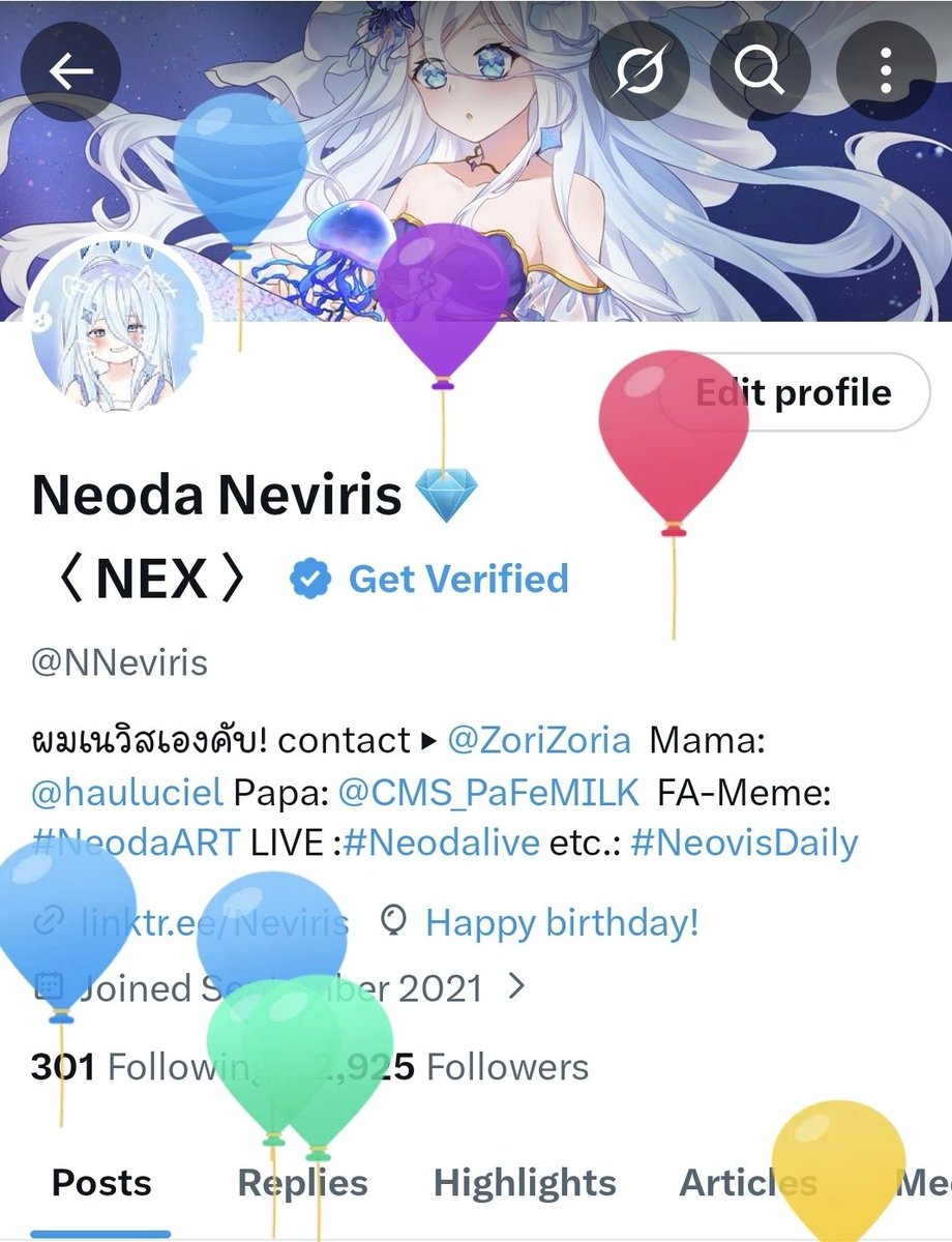 NNeviris's tweet image. ลูกโป่งเต็มเยยย 🎈
กินได้ไหม....