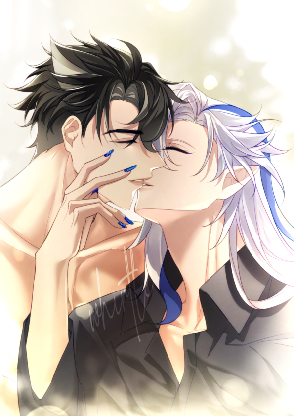 My (very late) entry for #WrioletteWeek2025 Day 3: Kisses