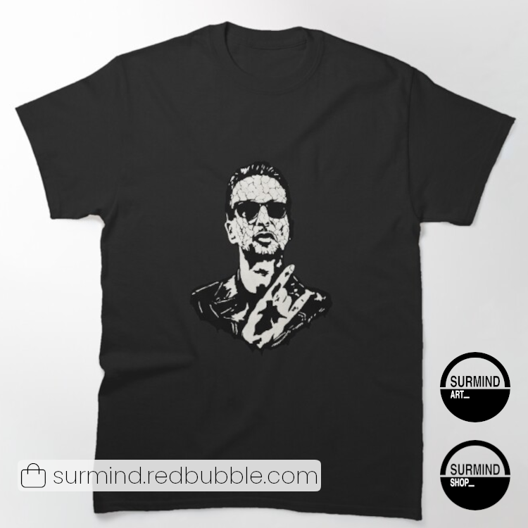 Dave Gahan T-Shirt, pen and ink portrait printed on Classic T-Shirt.
A must-have for any Depeche Mode fan.

#davegahan #depechemode #Tshirt #ArtPrints #redbubble #Art  #GraphicTee

SHOP NOW: redbubble.com/i/t-shirt/Dave…