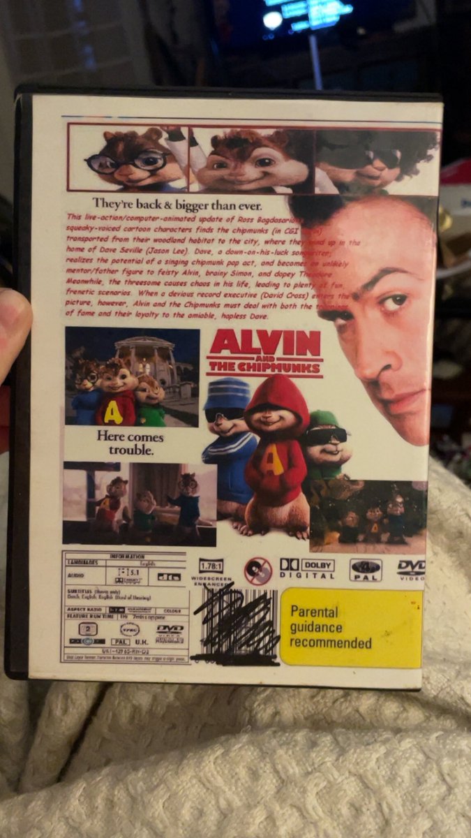 fixxleopard's tweet image. physical pirated copy of alvin and the chipmunks my friend has