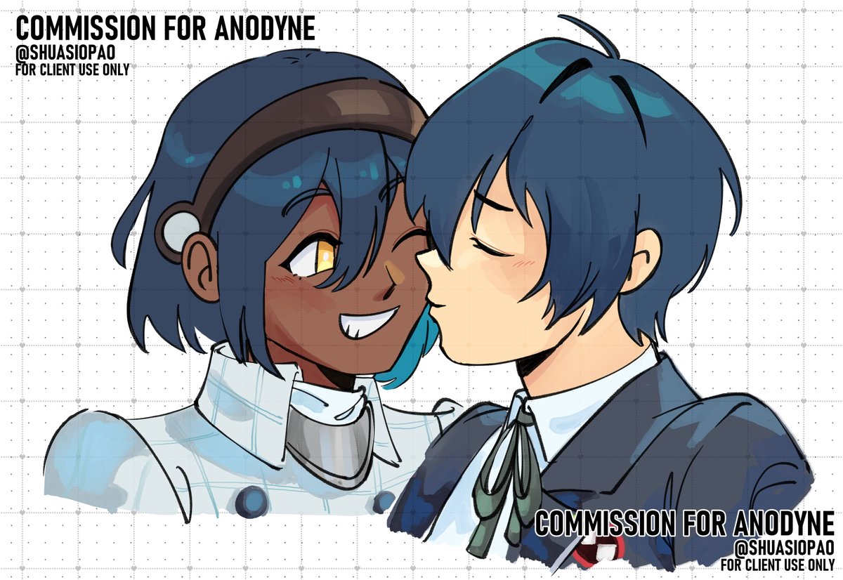 shuasiopao's tweet image. will x makoto sketch portrait for anodyne on VGen #metaphor #p3 #VGenComm