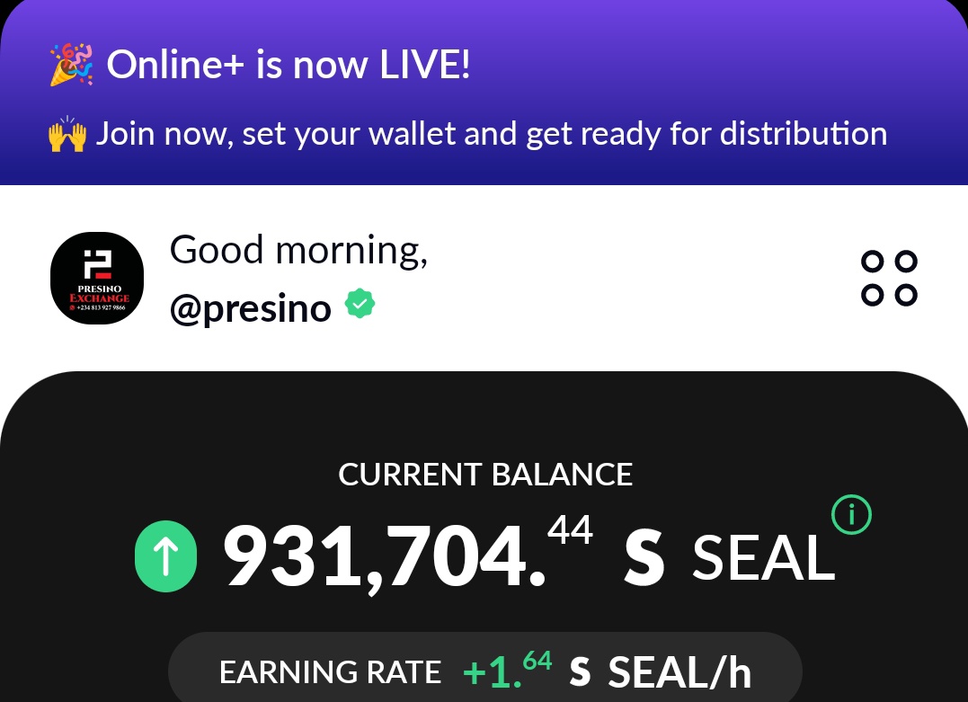 PresinoMedia1's tweet photo. Expect an update from $SEAL either today or tomorrow.
Prepared to submit your wallet address for token distribution #SEAL distribution, you can submit a wallet from #Online+ and also from #Sealsend wallet extension.
My predictions about tokenomics and listing price
6b-$0.0015 https://t.co/Ae1jCvQEk6