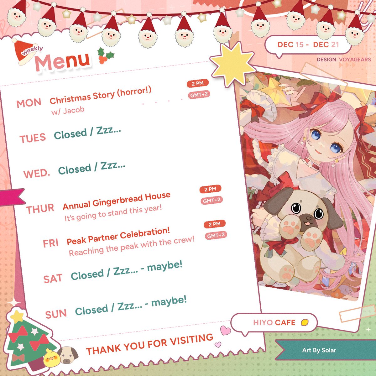 Last Scheduled Streams for the year (I will be taking a little break into the new year but you can expect random streams before the 5th Jan!) 

Also Celebrating Partner on friday with community Peak! 🎉