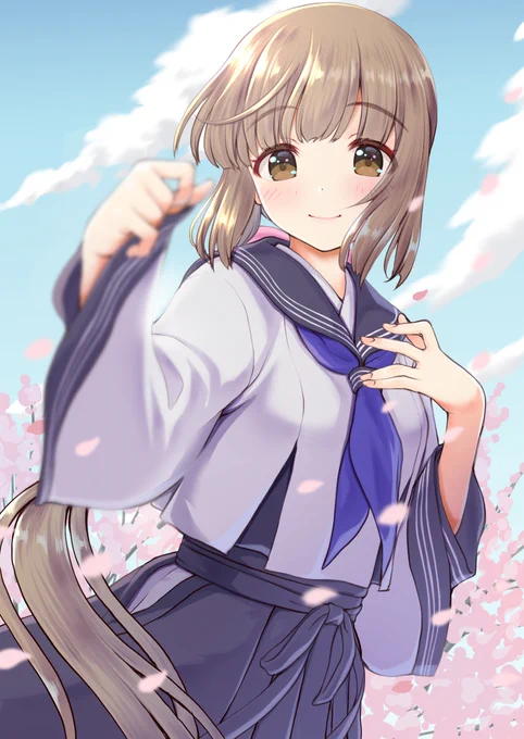 和セーラーよしのん(再掲) 花月さんの現代創作和服の中にあったセーラーがとても良かったのでそれによしのんオリジナル制服ミックスした感じ