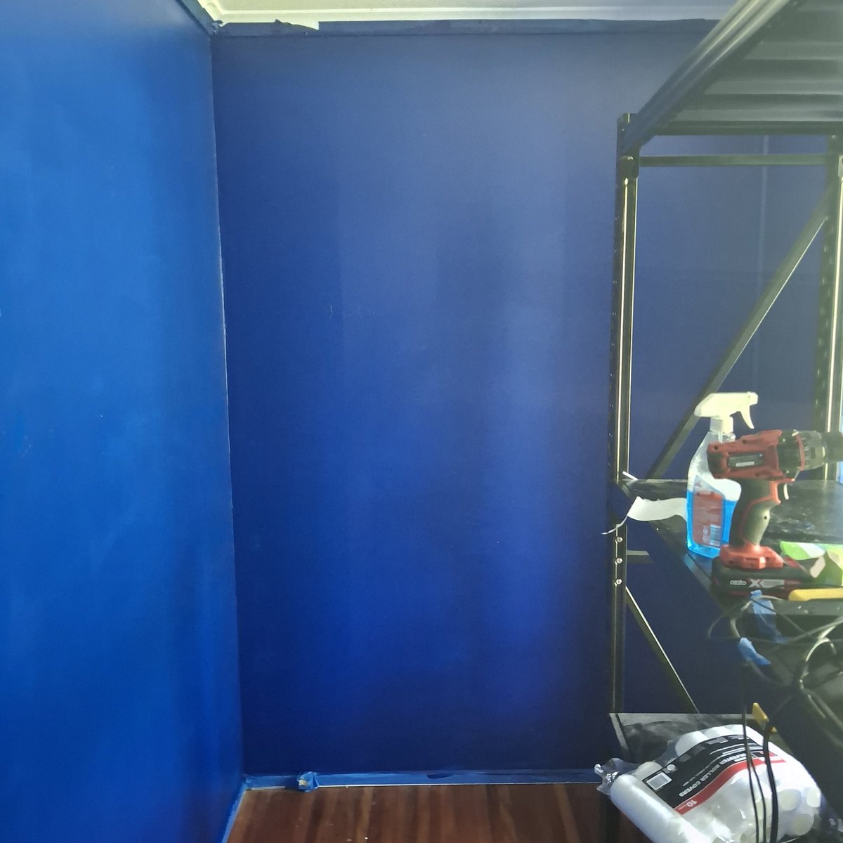 Pocketdeath's tweet image. The painting done now  plan the desk im gping build  and remove the tape