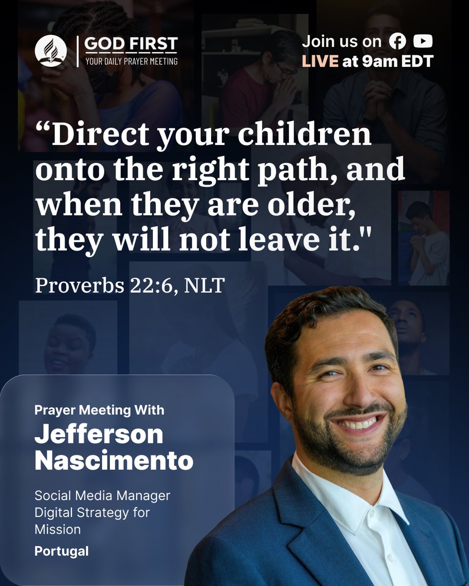 adventistchurch's tweet photo. Prayer changes hearts and futures. Like Elijah, trust God to guide your children; He’s faithful to lead them every step of the way.

Put God First today. Let's meditate on the Bible and pray together: https://t.co/NFYjj00vhv https://t.co/PfdJuhXOpn