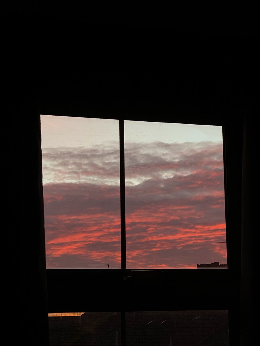 opened the curtains this morning and the sky was liturgically correct for Gaudete Sunday