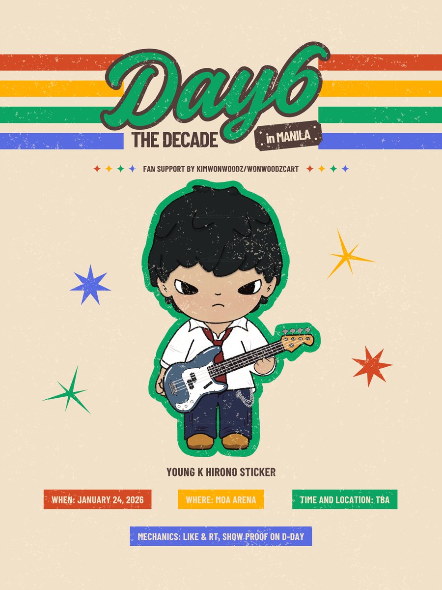 wonwoodzcart's tweet image. day6 the decade in manila 🍀

[ fan support by @kimwonwoodz / @wonwoodzcart ]

    — young k hirono sticker .ᐟ ♡

⋆ like &amp;amp; rt ( show proof on d-day )
⋆ 1:1
⋆ limited qty
⋆ open to all mydays
⋆ open for trades ( dm me )

#Day6 #DAY6_10th_Anniversary_Tour #The_DECADE_MANILA