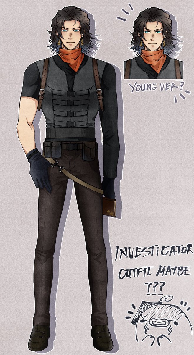 Tried my best based on the silhouette, i think it's too many belt i put there 😅
  #Dressuiji