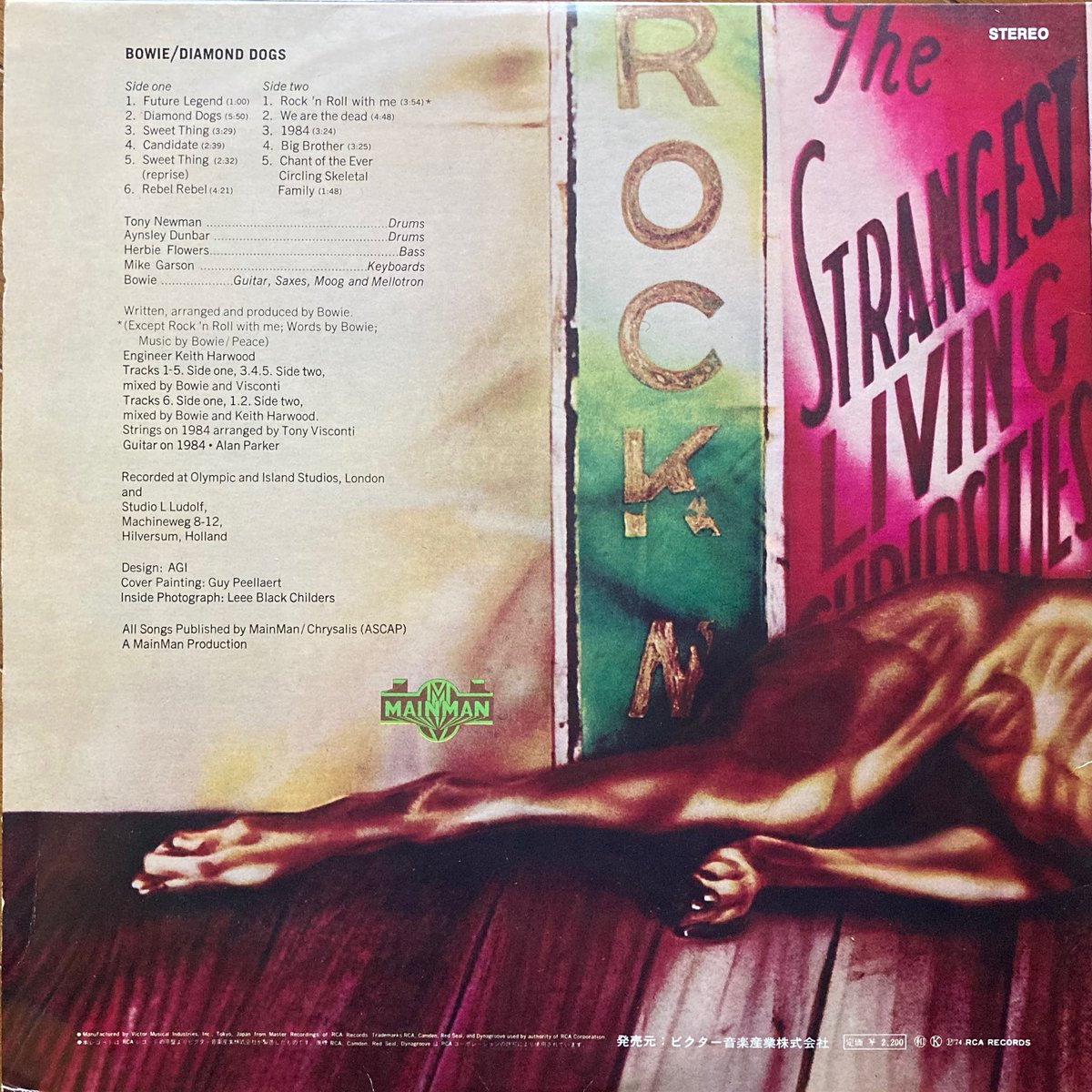 LPサイズだとキモ格好良さが際立つジャケット ミック・ロンソンと袂を