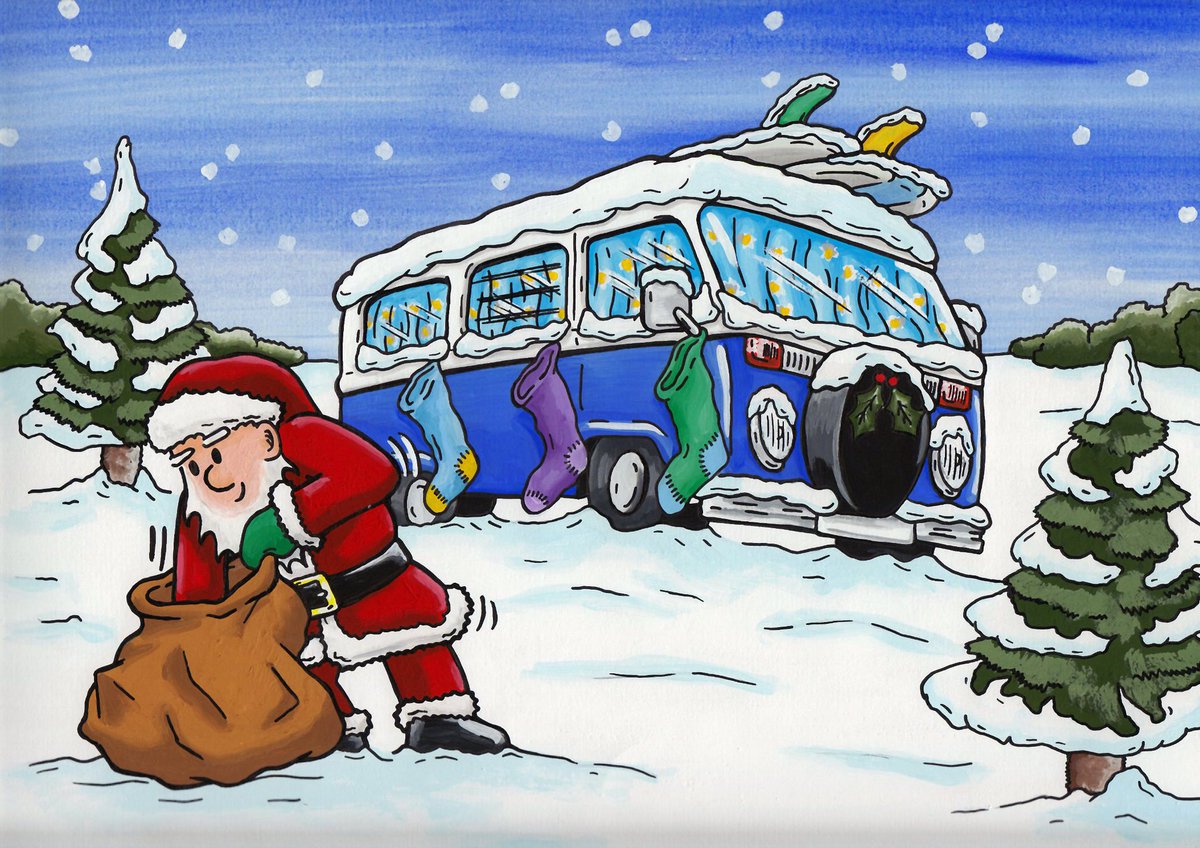 ByLaurieDesigns's tweet image. Number 14:  #vanlife
.
#santa #santaclaus #fatherchristmas #christmaspresents #snow #christmasgreetings #christmasdesign #christmasdesigns #christmasgifts #christmaseve #stockings #christmasstockings #surfboard #surfboards #newsurfboard #vwbus #vwcamper #artbylaurie