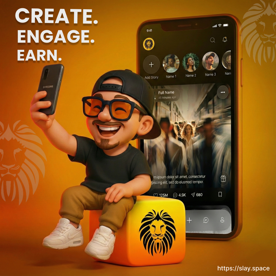 SLAY_Singhcoin's tweet photo. Create. Engage. Earn.

SLAY is redefining what a social app should be built for creators, powered by community. 

Your content. Your value. Your platform.

👉 https://t.co/MngAZNas4h

#SLAY #CreatorEconomy #SocialMedia #CreateToEarn https://t.co/Iq9m3MIzAh