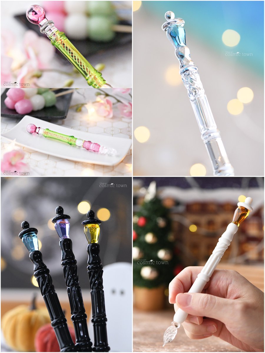 街頭ガラスペン(黄色) Cosmic town 季節を感じられるガラスペンっていいですよね✨ #春夏秋冬作品巡り