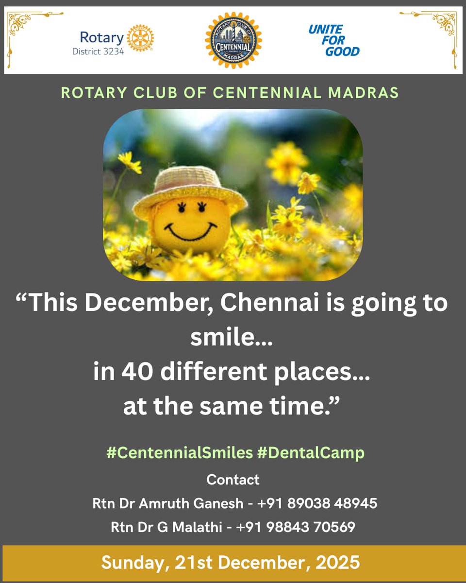Rotary Club of Centennial Madras (@ofrccm) on Twitter photo 