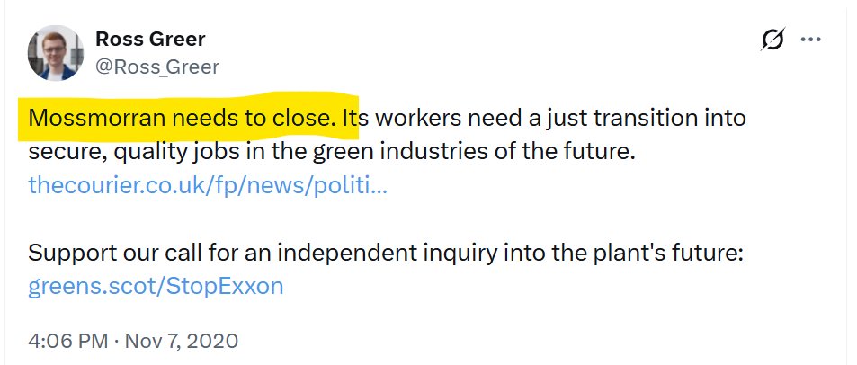 4 years of this horrid little man demanding Mossmorran be shut for no reason other than his net zero zealotry.

Now he's got his wish he pretends a country can magically create an industry to replace oil and gas out of thin air.

He's a dangerously stupid man.