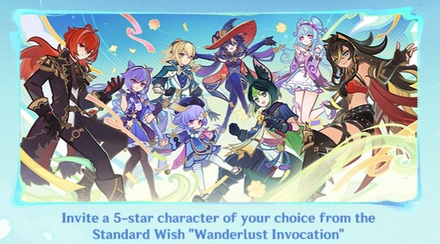 GenshinUniverse's tweet photo. Since Lohen will be the new 5* Standard Character for 6.4, that means we can get him for free in the Standard Selector for the 6th Anniversary 

#GenshinImpact https://t.co/mcHLSjzb19