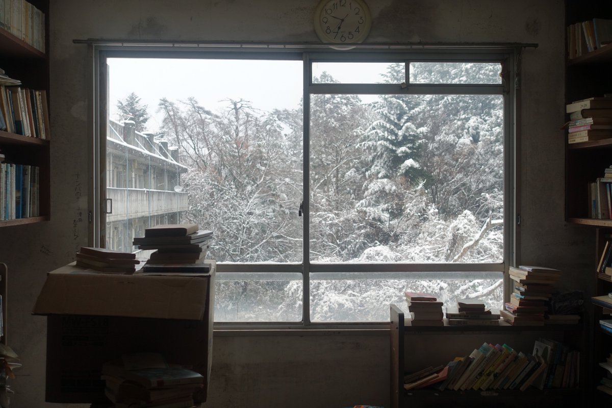 雪が降った日就寮の朝