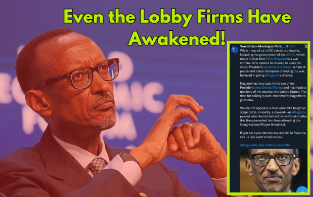 SimboUlfina's tweet image. **BREAKING NEWS FROM DC: The Lobby Firms Have Awakened!** 📷
They spent millions buying silence, but now even Washington’s highest-paid influence peddlers are cutting ties. When the PR firms abandon you, the end is near.
#KagameMustGo #LobbyWakesUp #WashingtonShutDown #RwandInUSA