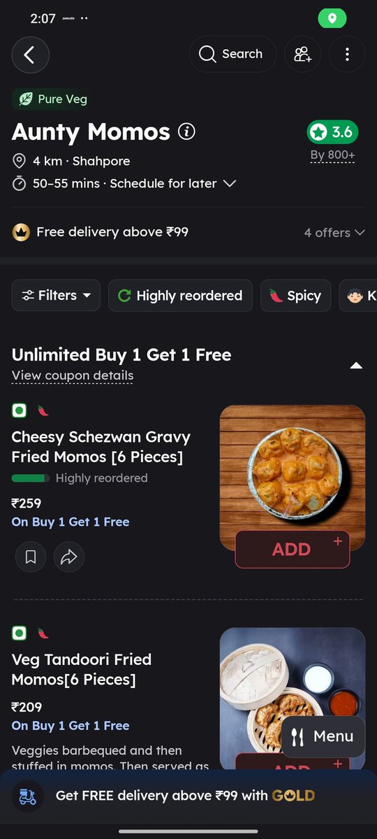 MrWaffle444's tweet photo. @zomatocare @deepigoyal issue still not resolved. Zomato has literally sabotage my business. Every other restaurant is available under 30 mins our shows 50-55 mins. We have been losing business and no resolution provided. It's been 3 months now. Aunty momos https://t.co/945SqfH119