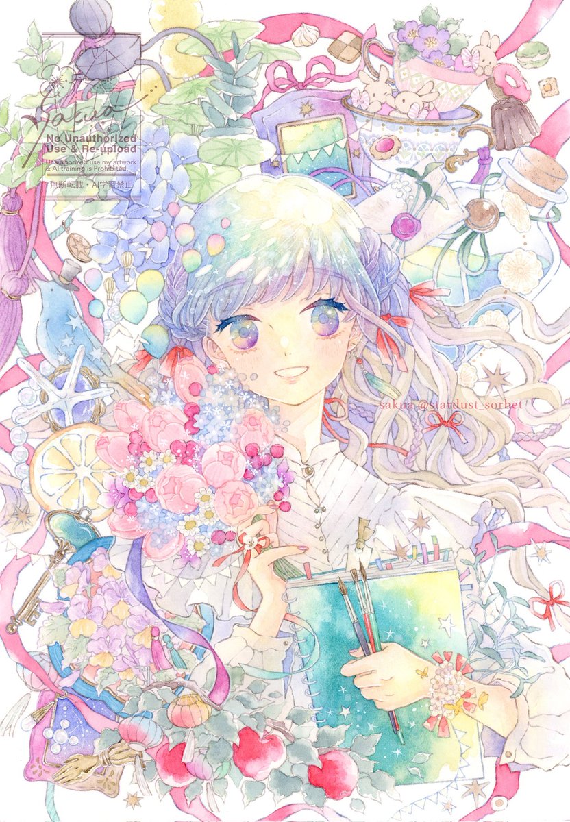stardust_sorbet's tweet photo. #伸びた伸びないは置いといて2025年自身が思う力作
˖ 。˖✻*˸ꕤ*˸*⋆。˖
描いている間も楽しかった1枚(^^) https://t.co/yZVd30nQYg