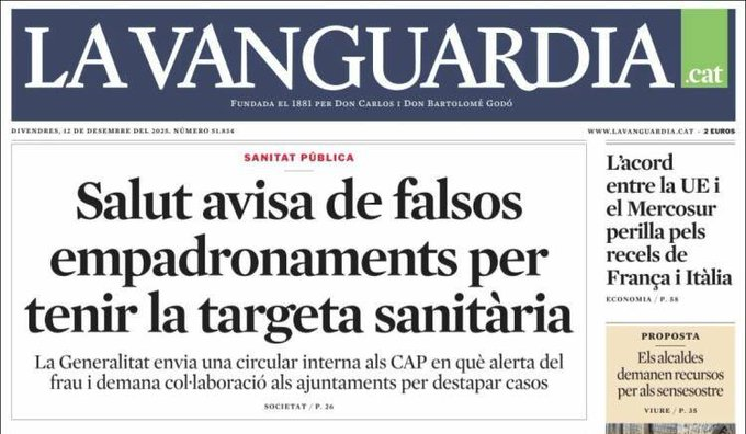 ¡¡Sorpresa en el Molinón!!
Quan el sistema sanitari català ja ha petat i fa aigües per tot arreu, el govern descobreix que hi ha milers de persones censades fraudulentament per aprofitar-se del nostre sistema de salut.