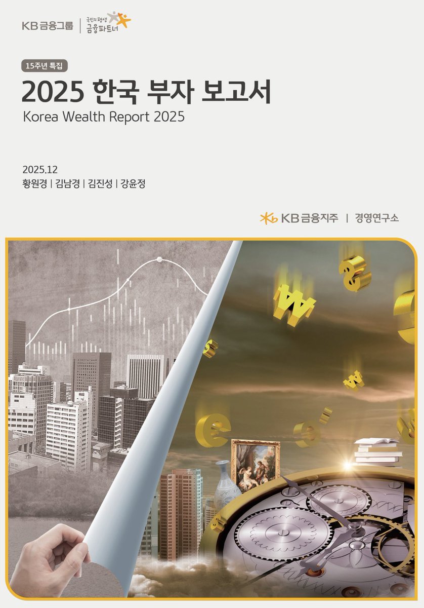 매년 저도 답변자로 참여라 더욱 의미있는
2025 한국 부자 보고서 올해 링크입니다
요약본도 좋지만 본 보고서 열심히 정독을 더 권해 드립니다 자산 투자는 탑다운으로 흐름이 나오니 KB및 곧 나올 하나쪽 부자보고서도 정말 좋습니다
kbfg.com/kbresearch/rep…