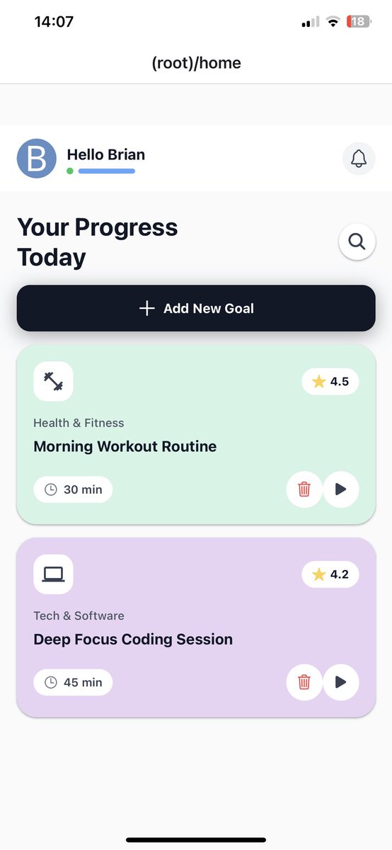 RecrdStoreBGCat's tweet image. Vibecoded a Progress tracker pretty much for everything I want to track progress using v0.app