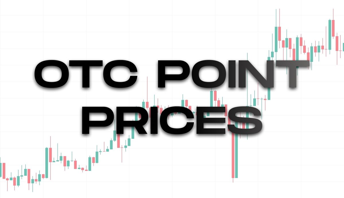 OTC prices for perp dex points: Pacifica - $0.7 Lighter - $100 EdgeX - $25  Hibachi - $0.2 GRVT - $20 Bullpen - $20 Reya - $0.018 Paradex - $0.19  Extended -