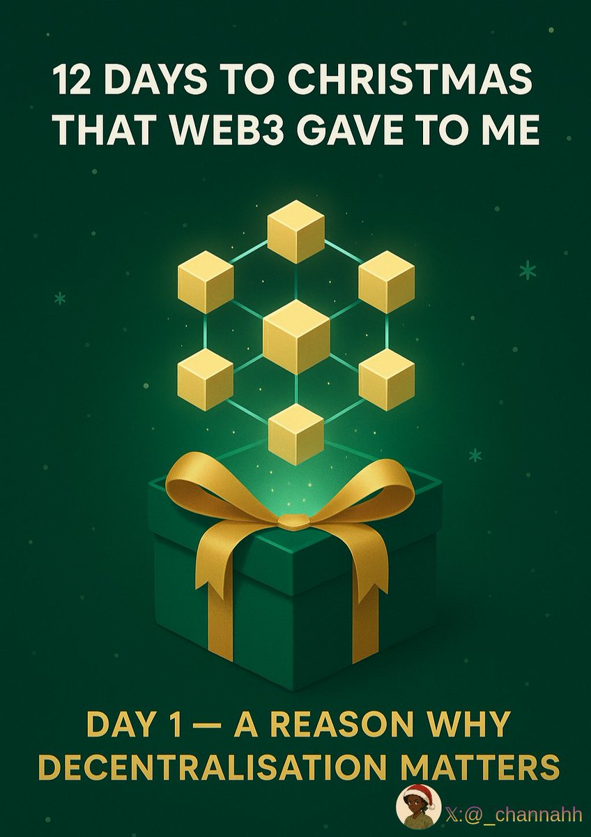 _channahh's tweet photo. On the First Day, Web3 Gave to Me… A Reason Decentralisation Matters 🎶

Without decentralisation, there is no real Web3.

Take it out, and all we’re left with is Web2 wearing new clothes. https://t.co/HJ6UREsU9X