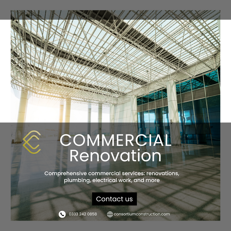 consortium_cc's tweet photo. Renovations, plumbing, electrical, and more. Elevate your business space with our expert solutions.

0333 242 0858
contact@consortiumconstruction.com
https://t.co/TX8K2T4upU

#CommercialConstruction #HighStandards #CraftingExcellence #RenovateWithPrecision #ExpertBuilders https://t.co/LAO3Dho5vw