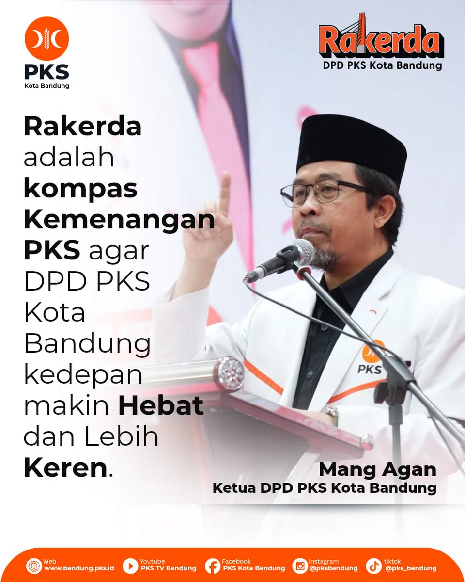 Kenalin nih #MangAgan : "Rakerda adalah kompas kemenangan PKS"

#pks #pksbandung