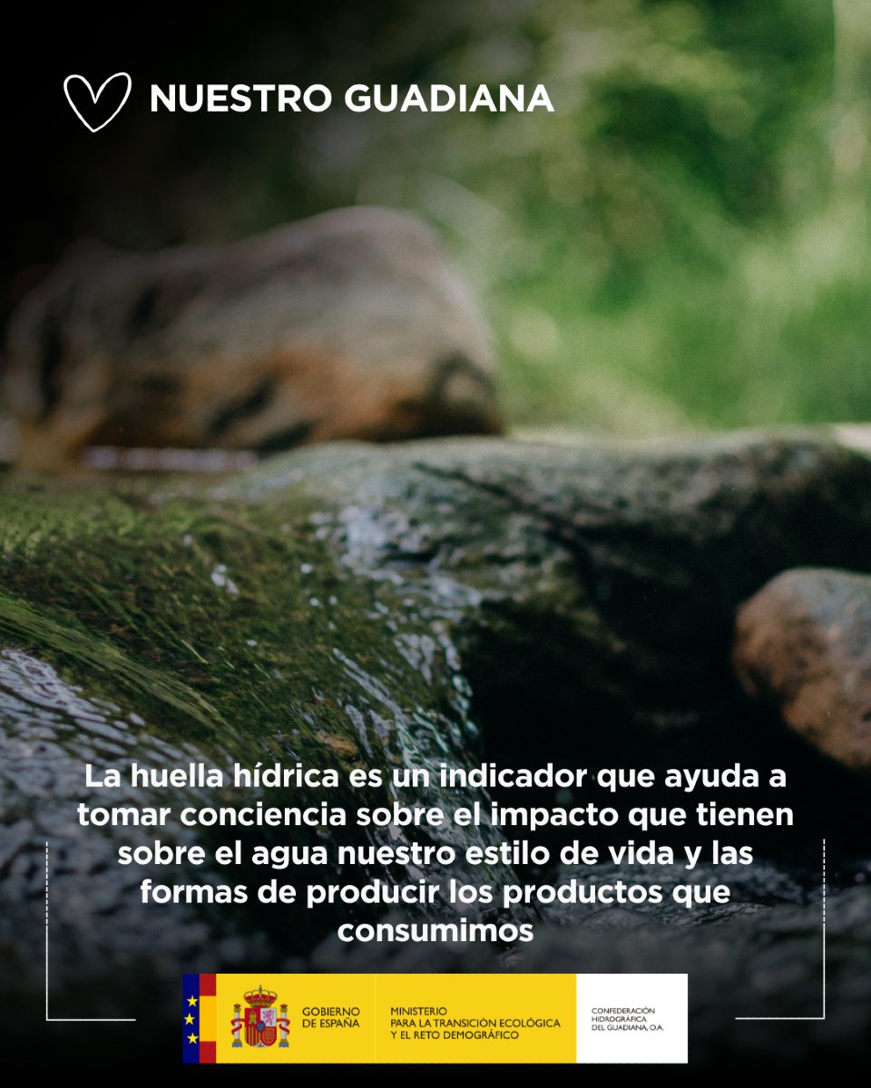 💧 #SabíasQue | En 2002, el profesor Arjen Hoekstra comenzó a utilizar el concepto de huella hídrica como un indicador del uso de agua dulce que hace referencia tanto al uso directo del agua de un consumidor o productor, como a su uso indirecto.

#Guadiana