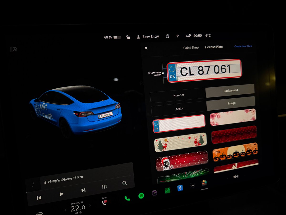philipengberg's tweet image. 📣 Fellow Danish 🇩🇰 @Tesla owners:

Do you want a realistic looking Danish license plate on your Tesla? 🤩

Just use this background template 🤗

Guide below 🧵