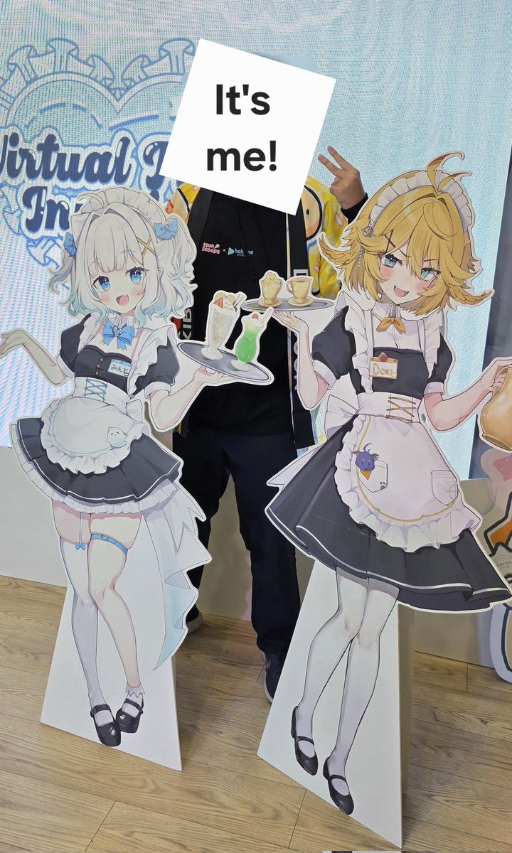 system32vt's tweet image. I went to the @AsayoruCafe and @VtuberFanEvents Virtual Maid Invasion!
I really enjoyed talking to @dokibird and @MintFantome, watching them perform - and supporting my kamioshi. Thanks for making it a special day!
P.S to doki: The curry was amazing :) #VMaidInvasion