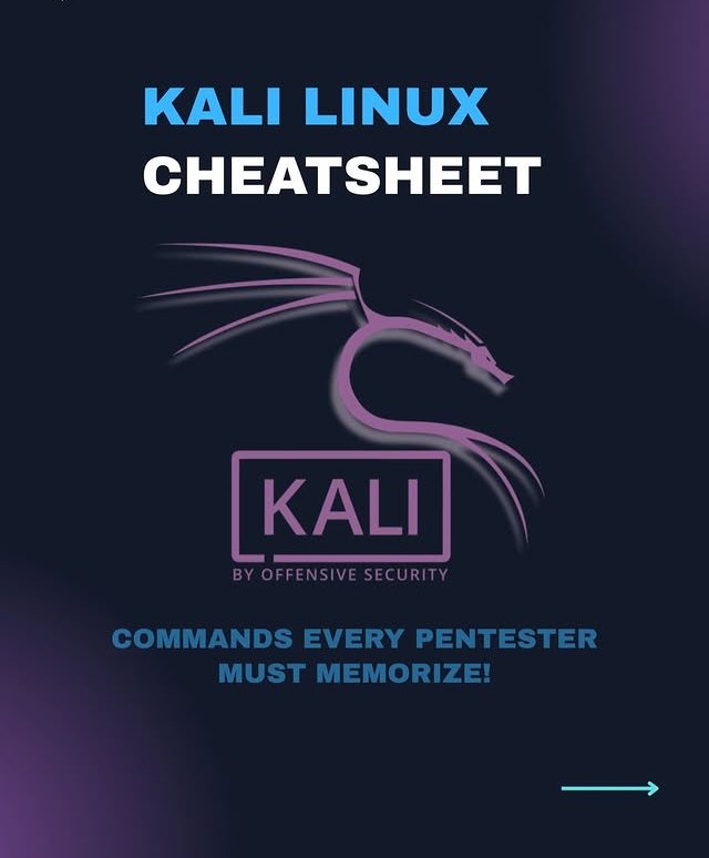 Officialwhyte22's tweet image. Kali Linux CheatSheet
Thread 🧵