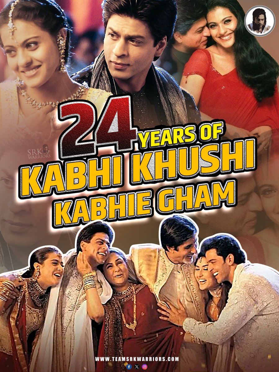 24 years of Kabhi Khushi Kabhie Gham… ✨ A film that taught us family comes  first, love conquers all and emotions are meant to be felt loudly. ❤️ From  iconic dialogues to, image size:900x1200