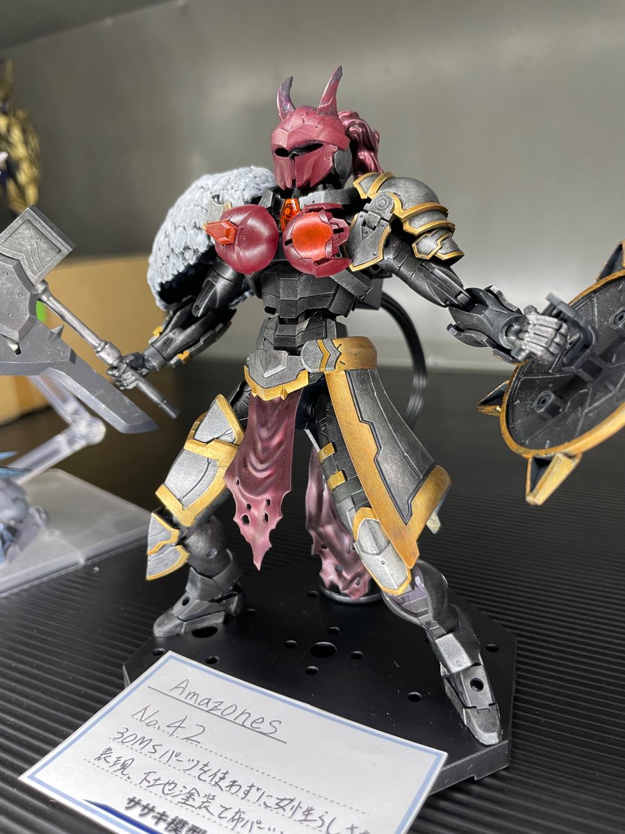 tencho0124's tweet photo. 30MFコンペ❗️
40作品目👀✨
エントリーNo.42
『Amazones』
パワフルな女性戦士が現れた!
30MSのパーツを使わずに女性らしさ表現‼️
一部パーツ以外はほぼ筆塗り‼️
鎧の質感が筆塗りによりよい味をだしてます✨
パワフル感がすごい作品です✨

#ササキ模型30MFコンペ https://t.co/MOAI9Cu7oq