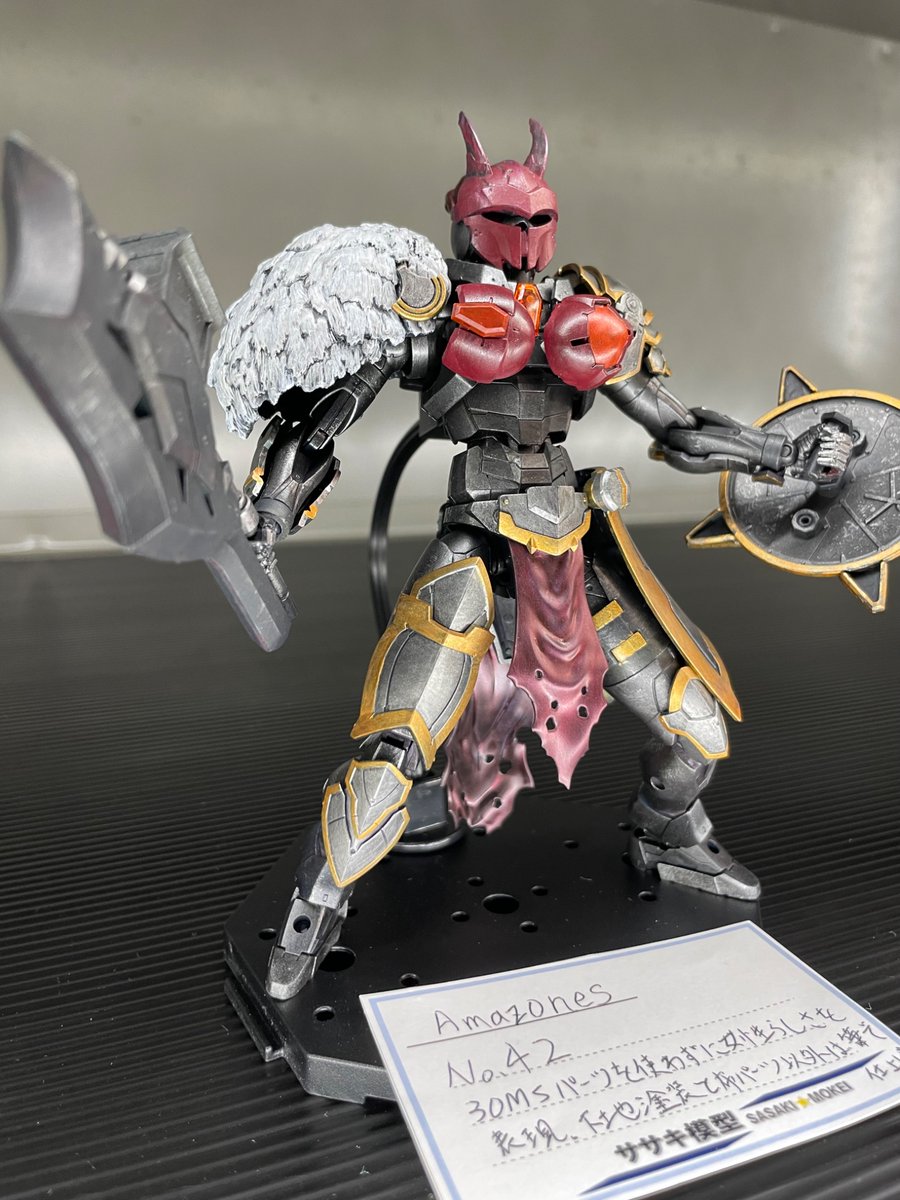 tencho0124's tweet photo. 30MFコンペ❗️
40作品目👀✨
エントリーNo.42
『Amazones』
パワフルな女性戦士が現れた!
30MSのパーツを使わずに女性らしさ表現‼️
一部パーツ以外はほぼ筆塗り‼️
鎧の質感が筆塗りによりよい味をだしてます✨
パワフル感がすごい作品です✨

#ササキ模型30MFコンペ https://t.co/MOAI9Cu7oq