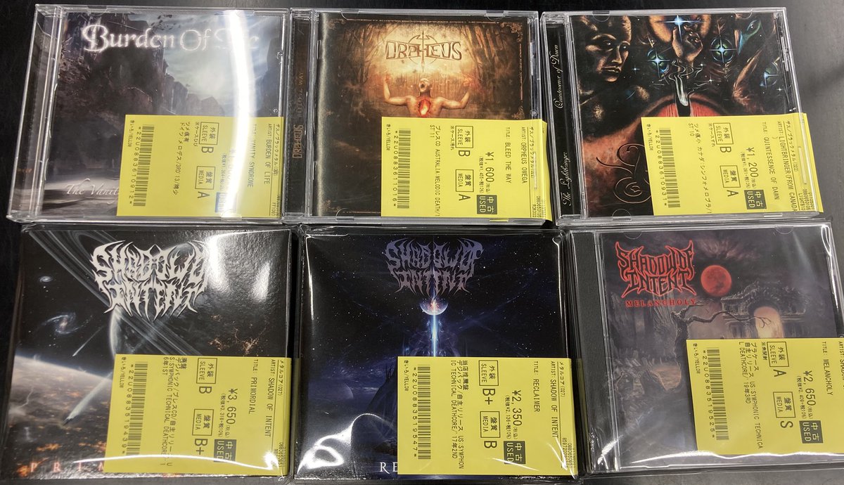 ✨中古品新着情報✨ SHADOW OF INTENTなどのDEATHCORE/METALCORE