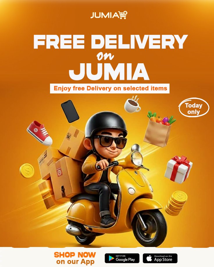 bethlanglobal's tweet photo. Day 6 of my 21-Day Design Challenge🤗 🎨
Designed a Free Delivery campaign for Jumia, focusing on speed, variety, and convenience.
Because shopping feels better when delivery is on the house 🚚✨
More concepts coming!
#bethlanglobal
#designgraphics
#Designchallenge
#jumia https://t.co/QVyt5bSIAm
