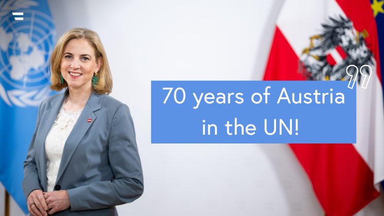 AustriainIran's tweet photo. «تنها همکاری و همبستگی بین‌المللی می‌تواند امنیت واقعی ایجاد کند.»
— وزیر امور خارجه، ماینل-رایزینگر

گرامیداشت ۷۰ سال عضویت اتریش در سازمان ملل متحد. 🇦🇹✨ https://t.co/1Dv8kXFCAU