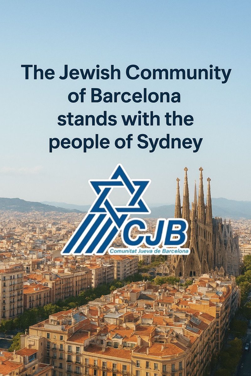 🚨Avui el poble jueu comença la festa de la llum, Hanukkà.
Amb profunda preocupació hem conegut un atac terrorista durant un acte de Hanukkà a #Sydney.
La Comunitat Jueva de Barcelona expressa la seva solidaritat i les seves pregàries per les víctimes, les seves famílies i per