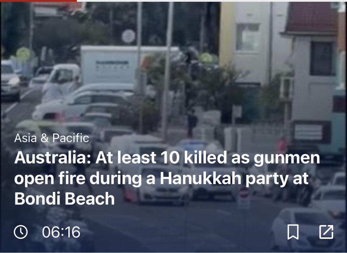 Muy grave el atentado en Bondi Beach, Sydney, Australia. Ya se cuentan 10 muertos. Había una celebración de Januca en la playa. Ataque con fusiles de asalto.