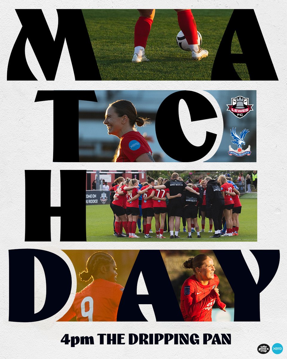Time for some FA Cup magic at The Dripping Pan! 😍

⏰Kick off - 4pm
👋Gates open - 2pm

🎟 - buytickets.at/lewesfootballc…
or at the gate

#COYR🔴⚫
#WomensFACup