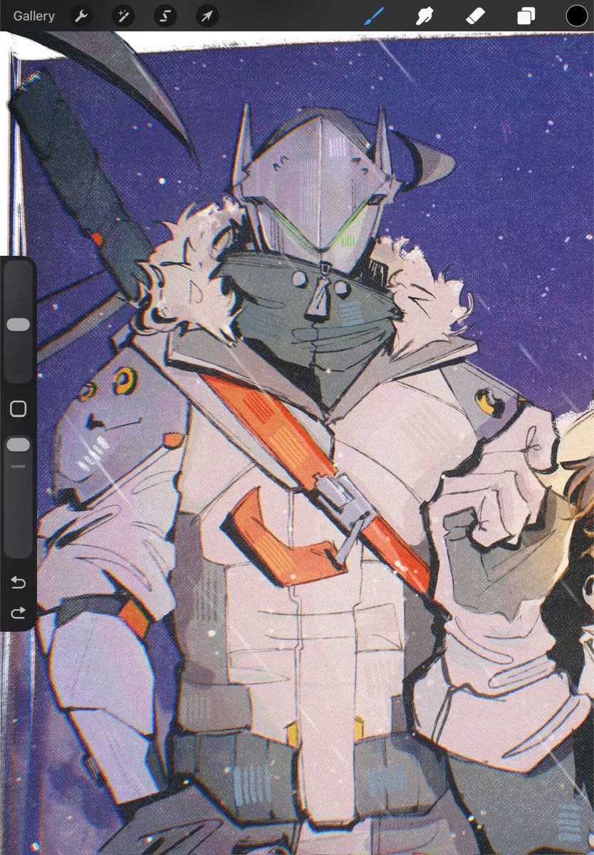 hunnismoker's tweet image. !repost! but just a little winter art of cass and genji :3 love their polar skins @PlayOverwatch #Overwatch2 #Overwatch2Fanart